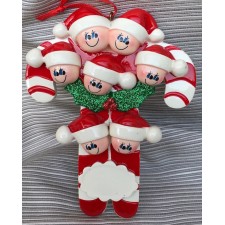 Candy Cane Ornament with 7